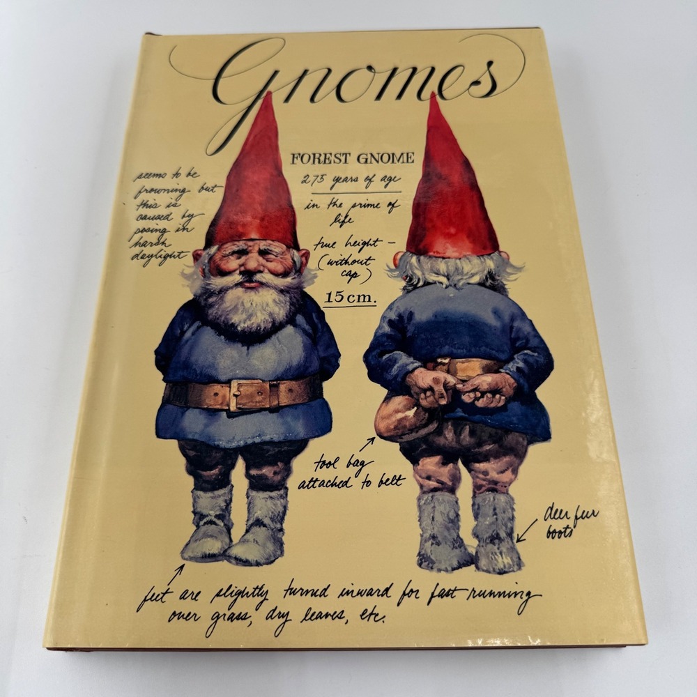 Gnomes Hardcover Book 1977 Wil Huygen Rien Poortvliet Abrams Illustrated Fantasy